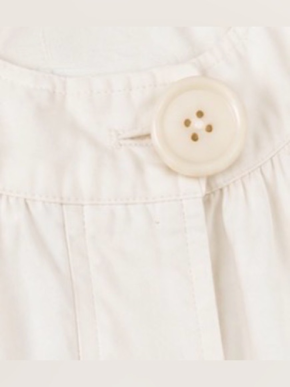 [Vince] Off-White Belted Raincoat Trench Coat Lined Minimal Chic XS - Picture 7 of 10